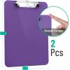 imageMr Pen Plastic Clipboard 125quot x 9quot 2 Pack Faded Earthy Clipboard Plastic LowProfile Metal Clip with Retractable Hanging HolePurple