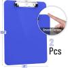 imageMr Pen Plastic Clipboard 125quot x 9quot 2 Pack Faded Earthy Clipboard Plastic LowProfile Metal Clip with Retractable Hanging HoleSurf Blue