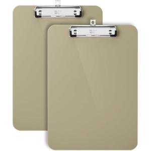 imageMr Pen Plastic Clipboard 125quot x 9quot 2 Pack Faded Earthy Clipboard Plastic LowProfile Metal Clip with Retractable Hanging HoleFaded Earthy