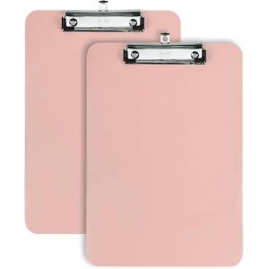 imageMr Pen Plastic Clipboard 125quot x 9quot 2 Pack Faded Earthy Clipboard Plastic LowProfile Metal Clip with Retractable Hanging HolePastel Orange