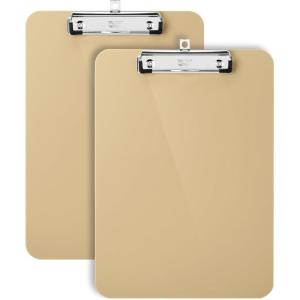 imageMr Pen Plastic Clipboard 125quot x 9quot 2 Pack Faded Earthy Clipboard Plastic LowProfile Metal Clip with Retractable Hanging HolePetal Glow