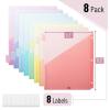 imageMr Pen Binder Dividers with Pockets and Tabs 2 Sets 8 PackSet Colorful 3 Ring Binder Dividers with Tabs and Pockets on Both SidesMacaron