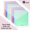 imageMr Pen Binder Dividers with Pockets and Tabs 2 Sets 8 PackSet Colorful 3 Ring Binder Dividers with Tabs and Pockets on Both SidesPastel