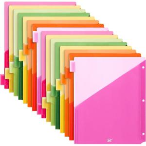 imageMr Pen Binder Dividers with Pockets and Tabs 2 Sets 8 PackSet Colorful 3 Ring Binder Dividers with Tabs and Pockets on Both SidesFloral Meadow
