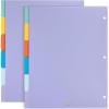 imageMr Pen 3 Ring Binder Dividers with Tabs 2 Sets 6 PackSet Letter Size Winter Colors Plastic 6 Tab Dividers for 3 Ring Binder with 12 pcs Labels