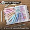 imageMr Pen Aesthetic Highlighters and Gel Pens 17 Pack 12 Muted Pastel Highlighters No Bleed ampamp 5 Black Ink 07mm Aesthetic Gel Pens