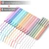 imageMr Pen Aesthetic Highlighters and Gel Pens 17 Pack 12 Muted Pastel Highlighters No Bleed ampamp 5 Black Ink 07mm Aesthetic Gel Pens