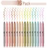 imageMr Pen Gel Highlighter Set 16 Pack Assorted Colors Bible Highlighters No Bleed Gift Set No Bleed Highlighters