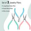 imageMr Pen Jewelry Pliers Set 3 Pack Colorful Rubber Handle ampamp Ergonomic Design Mini Pliers for Jewelry Making Tools Small Wire Cutters for CraftingPastel 2