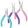 imageMr Pen Jewelry Pliers Set 3 Pack Colorful Rubber Handle ampamp Ergonomic Design Mini Pliers for Jewelry Making Tools Small Wire Cutters for CraftingCandy Colors