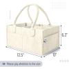 imageMr Pen Baby Diaper Caddy Organizer 2 Pack Gray Baby Caddy Organizer with Handle Compact Size Collapsible ampamp PortableBeige
