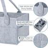 imageMr Pen Baby Diaper Caddy Organizer 2 Pack Gray Baby Caddy Organizer with Handle Compact Size Collapsible ampamp PortableGray