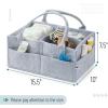 imageMr Pen Baby Diaper Caddy Organizer 2 Pack Gray Baby Caddy Organizer with Handle Compact Size Collapsible ampamp PortableGray