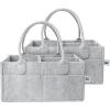imageMr Pen Baby Diaper Caddy Organizer 2 Pack Gray Baby Caddy Organizer with Handle Compact Size Collapsible ampamp PortableGray