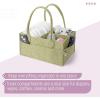 imageMr Pen Baby Diaper Caddy Organizer 2 Pack Gray Baby Caddy Organizer with Handle Compact Size Collapsible ampamp PortableOlive Calm