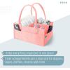 imageMr Pen Baby Diaper Caddy Organizer 2 Pack Gray Baby Caddy Organizer with Handle Compact Size Collapsible ampamp PortablePink