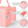 imageMr Pen Baby Diaper Caddy Organizer 2 Pack Gray Baby Caddy Organizer with Handle Compact Size Collapsible ampamp PortablePink