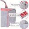 imageMr Pen Baby Diaper Caddy Organizer 2 Pack Gray Baby Caddy Organizer with Handle Compact Size Collapsible ampamp PortablePink Inside
