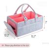 imageMr Pen Baby Diaper Caddy Organizer 2 Pack Gray Baby Caddy Organizer with Handle Compact Size Collapsible ampamp PortablePink Inside