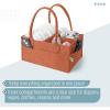 imageMr Pen Baby Diaper Caddy Organizer 2 Pack Gray Baby Caddy Organizer with Handle Compact Size Collapsible ampamp PortableRustic Warmth