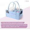 imageMr Pen Baby Diaper Caddy Organizer 2 Pack Gray Baby Caddy Organizer with Handle Compact Size Collapsible ampamp PortableSky Bliss