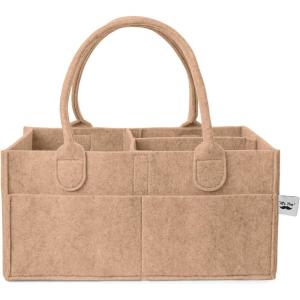 imageMr Pen Baby Diaper Caddy Organizer 2 Pack Gray Baby Caddy Organizer with Handle Compact Size Collapsible ampamp PortableEarthy Clay