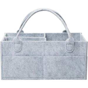 imageMr Pen Baby Diaper Caddy Organizer 2 Pack Gray Baby Caddy Organizer with Handle Compact Size Collapsible ampamp PortableGray