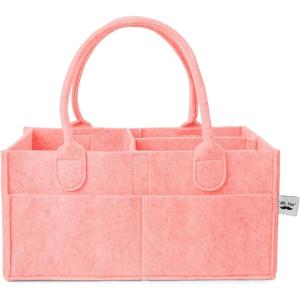 imageMr Pen Baby Diaper Caddy Organizer 2 Pack Gray Baby Caddy Organizer with Handle Compact Size Collapsible ampamp PortablePink