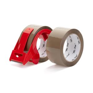 imageMr Pen Packing Tapes 2quot Wide 60 Yard Brown 2 Pack with 1 Dispenser Gun 26 mil Heavy Duty Packing Tape with Dispenser Packaging Tape Clear Packing Tape Gun for Packing Boxes Moving Tape