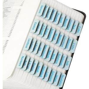 imageMr Pen Bible Tabs 75 pcs Mahogany Laminated Bible Tabs for Women and MenLight Dusty Blue