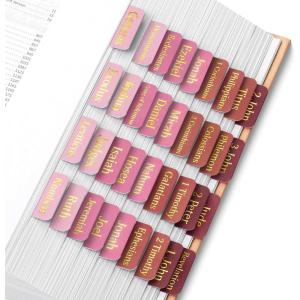 imageMr Pen Bible Tabs 75 pcs Mahogany Laminated Bible Tabs for Women and MenRose Ombre