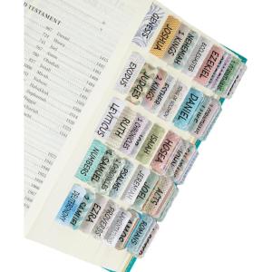 imageMr Pen Bible Tabs 75 pcs Rose Elegance Gold Foil Lettering Laminated Bible Tabs for Women and MenFloral Design Black Writings