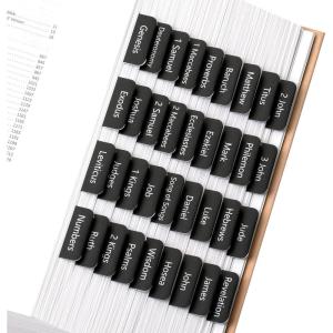 imageMr Pen Bible Tabs 75 pcs Serenity Scripture Laminated Bible Tabs for Women and MenBlack