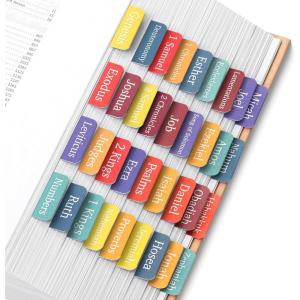 imageMr Pen Bible Tabs 75 pcs Serenity Scripture Laminated Bible Tabs for Women and MenElegant Rainbow