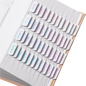 imageMr Pen Bible Tabs 75 pcs Serenity Scripture Laminated Bible Tabs for Women and MenHolographic