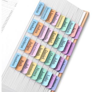 imageMr Pen Bible Tabs with ColorCoded Content Stickers 75 pcs Colorful Laminated Bible Tabs for Women and Men