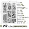 imageMr Pen Hex Head Nuts and Bolts Assortment Kit 246 pcs Stainless Steel 14quot20 516quot18 38quot16 Assorted Nuts and Bolts Heavy Duty Screw Assortment Kit with Clear Storage Box