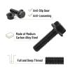 imageMr Pen Nuts and Bolts Assortment Kit 272 pcs Black Carbon Steel Grade 109 M6 M8 M1012mm to 30mm Flange Hex Head Metric Assorted Nuts and Bolts