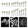 imageMr Pen Nuts and Bolts Assortment Kit 810 pcs Stainless Steel M3 M4 M5 M6 Hex Socket Head 16 Sizes 8mm to 20mm Assorted Nuts and Bolts Screw Assortment Kit with Clear Storage Box