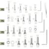 imageMr Pen Nuts and Bolts Assortment Kit 810 pcs Stainless Steel M3 M4 M5 M6 Hex Socket Head 16 Sizes 8mm to 20mm Assorted Nuts and Bolts Screw Assortment Kit with Clear Storage Box