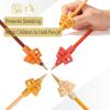 imageMr Pen Pencil Grips for Kids Handwriting 4 Pack with 4 Clips Bright Colors Flexible Silicon Pencil Holder for Kids Right ampamp LeftHandedAutumn Colors