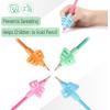 imageMr Pen Pencil Grips for Kids Handwriting 4 Pack with 4 Clips Bright Colors Flexible Silicon Pencil Holder for Kids Right ampamp LeftHandedBlue  Green  Orange  Pink