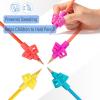 imageMr Pen Pencil Grips for Kids Handwriting 4 Pack with 4 Clips Bright Colors Flexible Silicon Pencil Holder for Kids Right ampamp LeftHandedCandy Colors