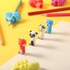 imageMr Pen Pencil Grips for Kids Handwriting 4 Pack with 4 Clips Bright Colors Flexible Silicon Pencil Holder for Kids Right ampamp LeftHandedCandy Colors