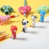imageMr Pen Pencil Grips for Kids Handwriting 4 Pack with 4 Clips Bright Colors Flexible Silicon Pencil Holder for Kids Right ampamp LeftHandedSpring Colors