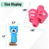 imageMr Pen Pencil Grips for Kids Handwriting 4 Pack with 4 Clips Bright Colors Flexible Silicon Pencil Holder for Kids Right ampamp LeftHandedSpring Colors