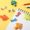 imageMr Pen Pencil Grips for Kids Handwriting 4 Pack with 4 Clips Bright Colors Flexible Silicon Pencil Holder for Kids Right ampamp LeftHandedTropical Colors
