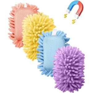imageMr Pen Microfiber Shag Whiteboard Eraser 4 Pack Vintage Color Washable Microfiber Whiteboard EraserPastel