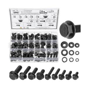 imageMr Pen Nuts and Bolts Assortment Kit 272 pcs Black Carbon Steel Grade 109 M6 M8 M1012mm to 30mm Flange Hex Head Metric Assorted Nuts and Bolts