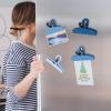 imageMr Pen Magnetic Bag Clips 4 Pack 5 Inches Wide Blue ampamp Yellow Shades Heavy Duty Clips for Food Packages Chip Bag Clip for FridgeBlue Shades